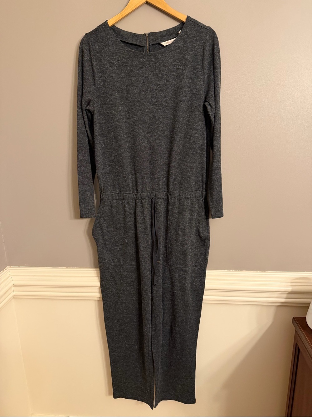 Soft Surroundings Charcoal Gray Soft Buttery Loungewear Jumpsuit Medium